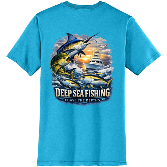 Chase the Depth Deep Sea Fishing Tee
