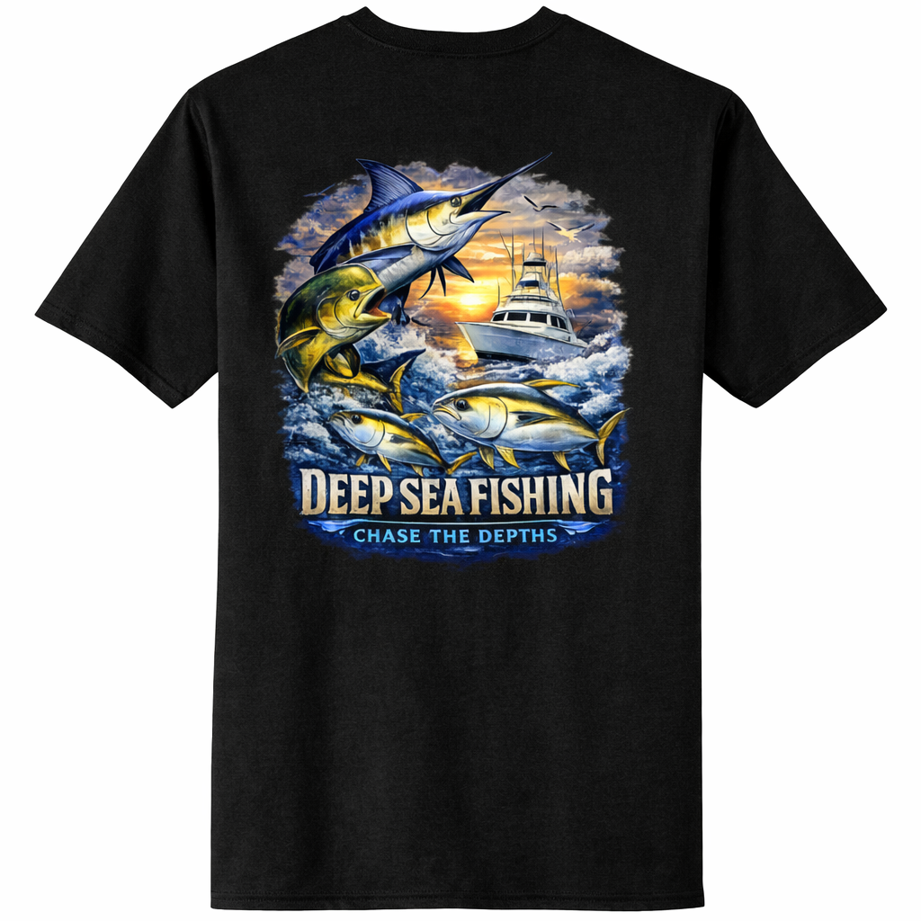 Chase the Depth Deep Sea Fishing Tee