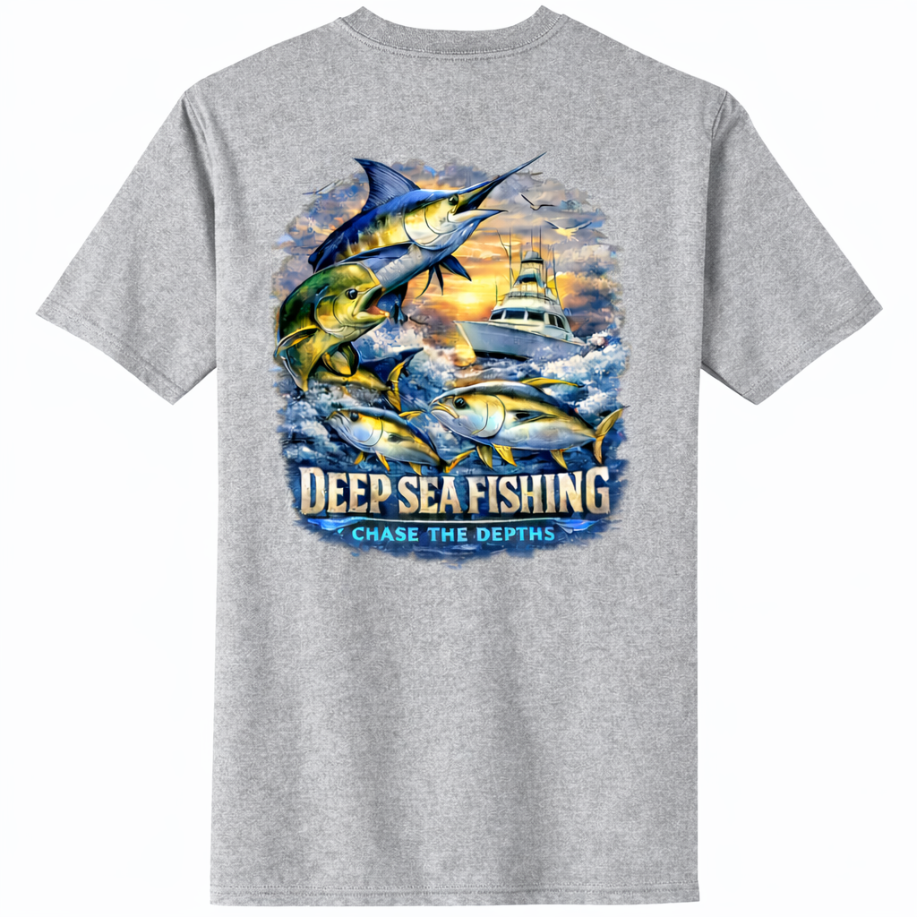 Chase the Depth Deep Sea Fishing Tee